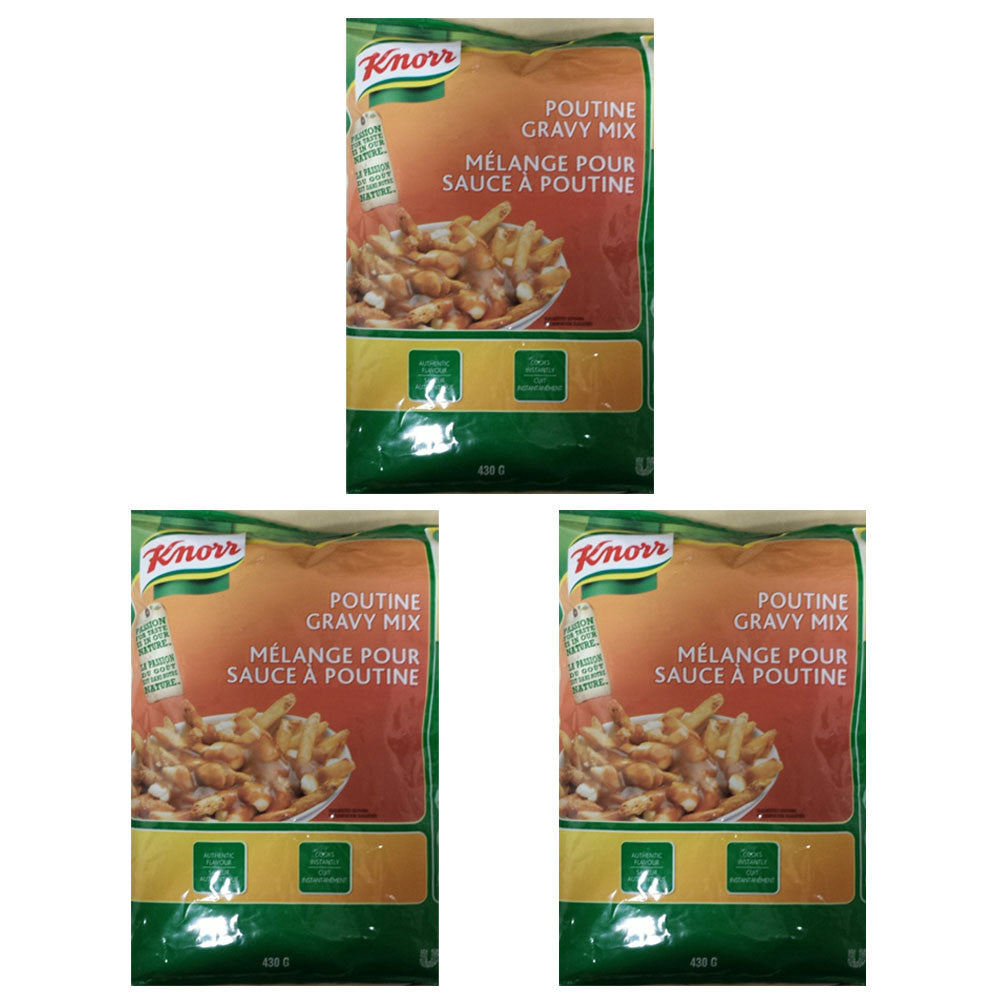 Knorr Poutine Gravy Mix, 430g/15.2 oz., Bag, (3 Pack) {Imported from Canada}