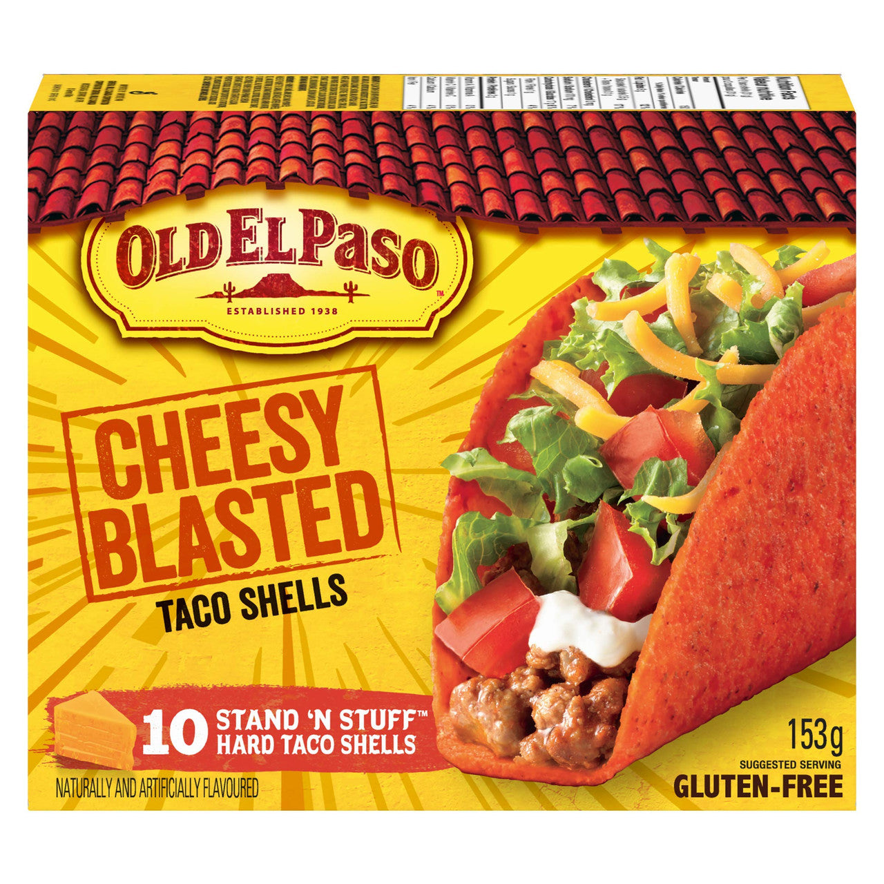 Old El Paso Gluten Free Cheesy Blasted Taco Shells 153g/5.4oz {Imported from Canada}