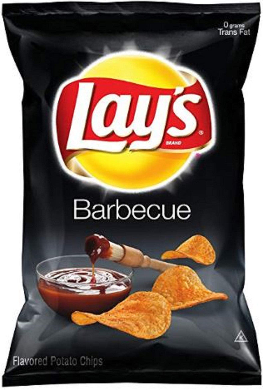 Box of LAY'S Potato Chips, BAR-B-Q, Vending Chips (40ct x 40g/1.4oz) (Imported from Canada)