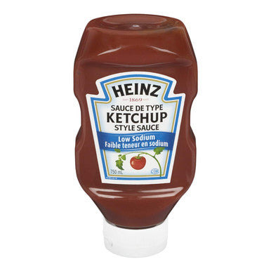 Heinz Low Sodium Ketchup, 750mL/25oz, Bottle (Imported from Canada)