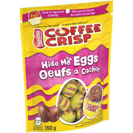 Nestle Coffee Crisp Easter Hide Me Chocolate Eggs 150g/5.3oz. (Imported from Canada)