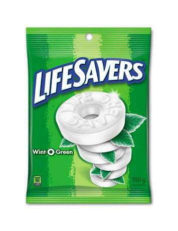 Life Savers Wint-O-Green, Peg Bag, 150g/5.3oz. (Imported from Canada)