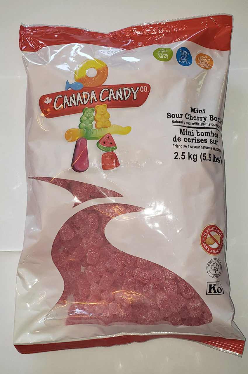 Canada Candy Mini Sour Cherry Bombs 2.5 kg (5.5 lbs) {Imported from Canada}
