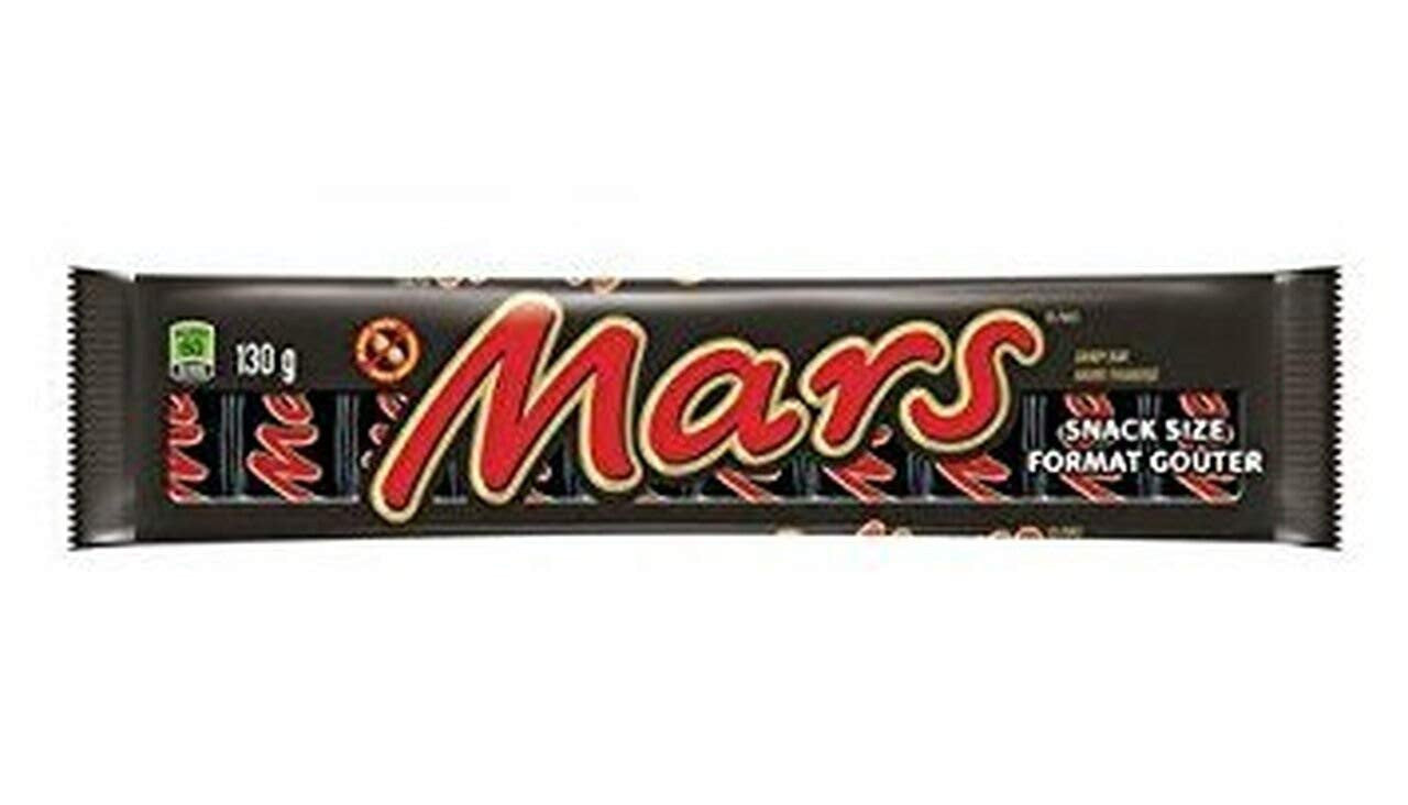 Mars Snack Size Chocolate Candy Bars (10 pk) 130g/4.6 oz., {Imported from Canada}