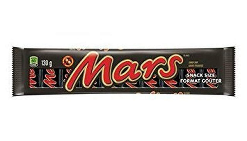 Mars Snack Size Chocolate Candy Bars (10 pk) 130g/4.6 oz., {Imported from Canada}