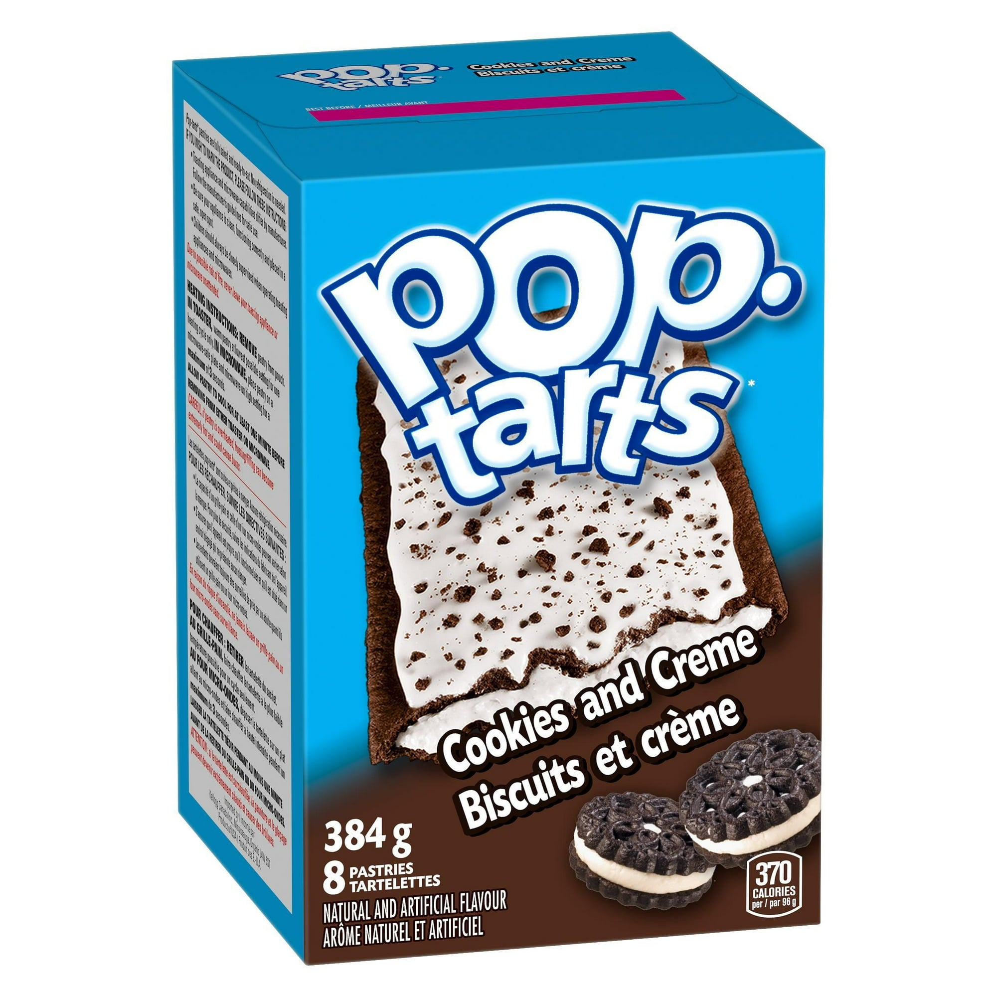 Kellogg's Pop-Tarts, Frosted Cookies and Creme Flavored, 8 pastries, 384g/13.5 oz.