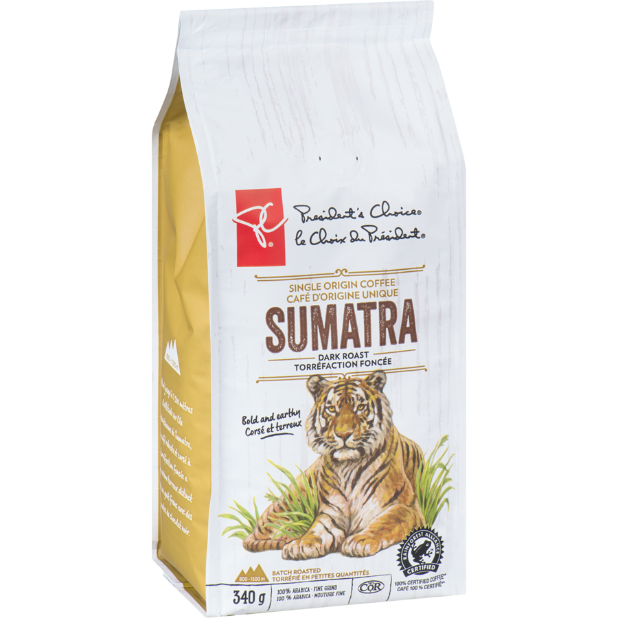 PC 100% Sumatran Dark Roast Coffee 340g/12 oz {Imported from Canada}
