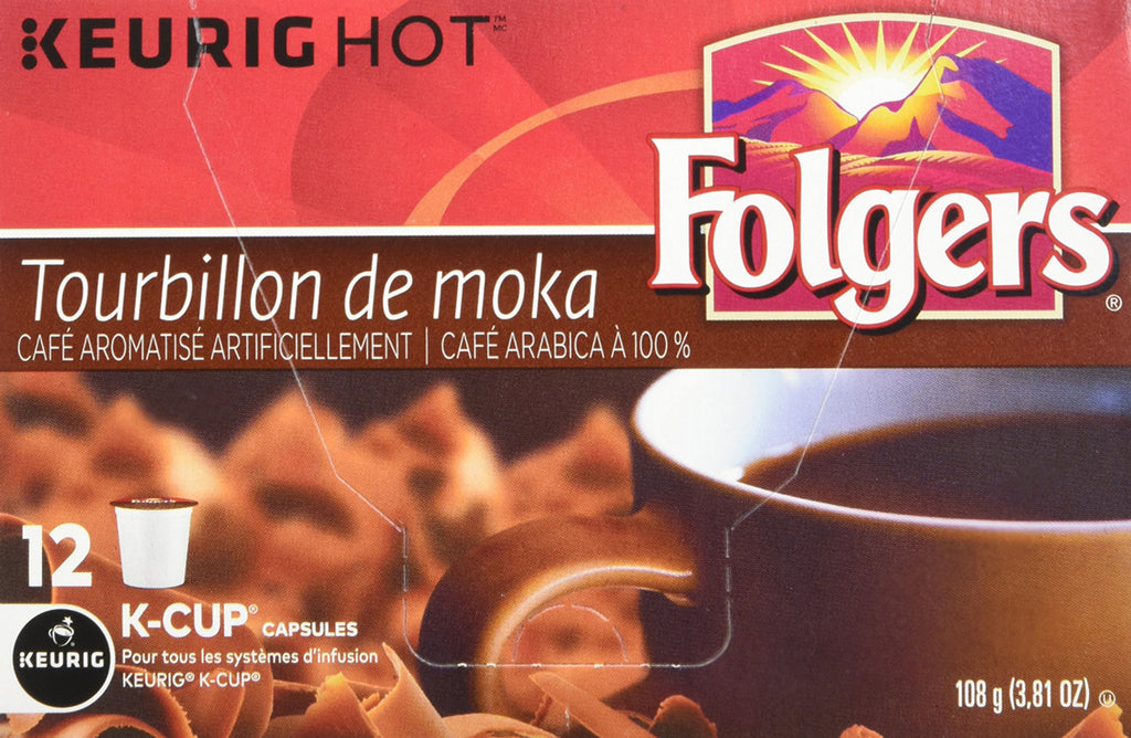 Folgers Mocha Swirl K-Cup Coffee Pods, 12 pods, 108g, {Imported from Canada}