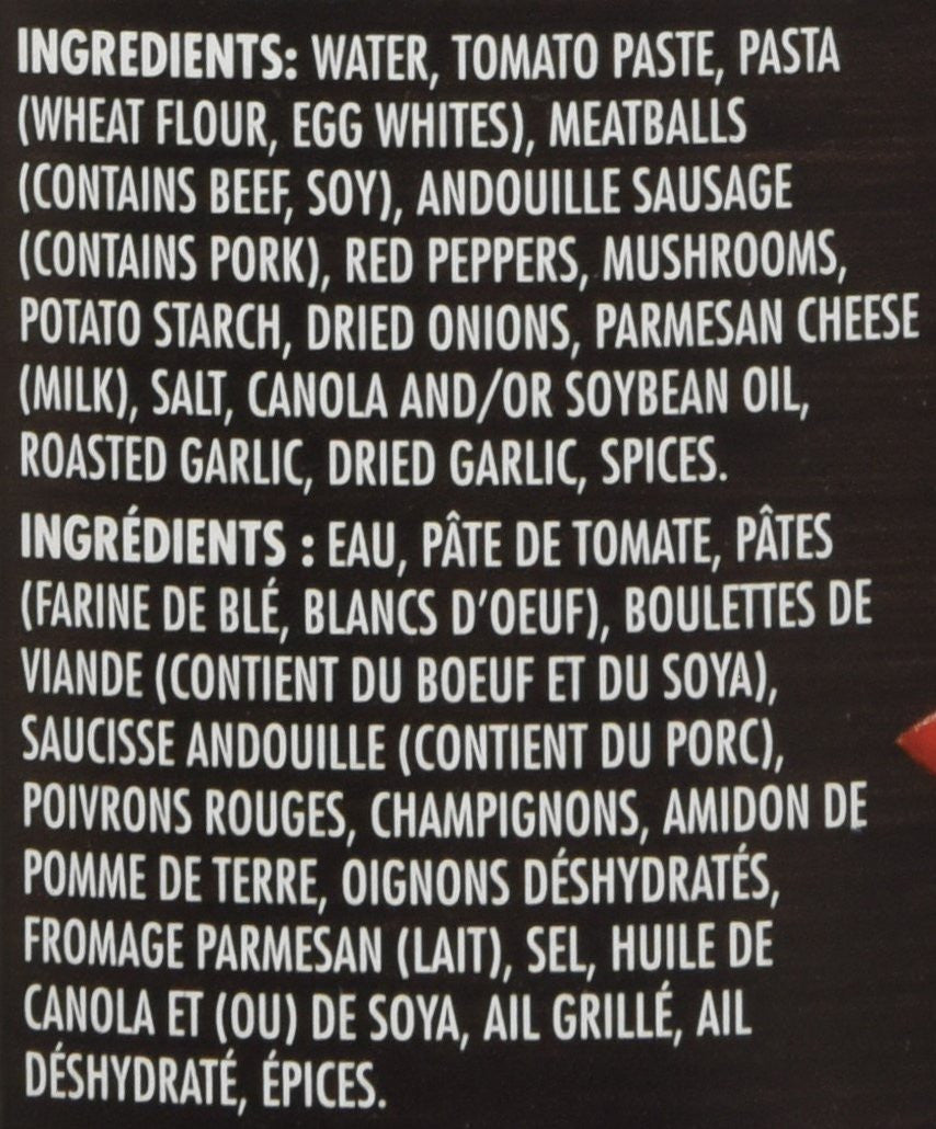 Campbell's Chunky Meatball Bustin' Sausage Rigatoni, 540ml/18.3 oz., {Imported from Canada}