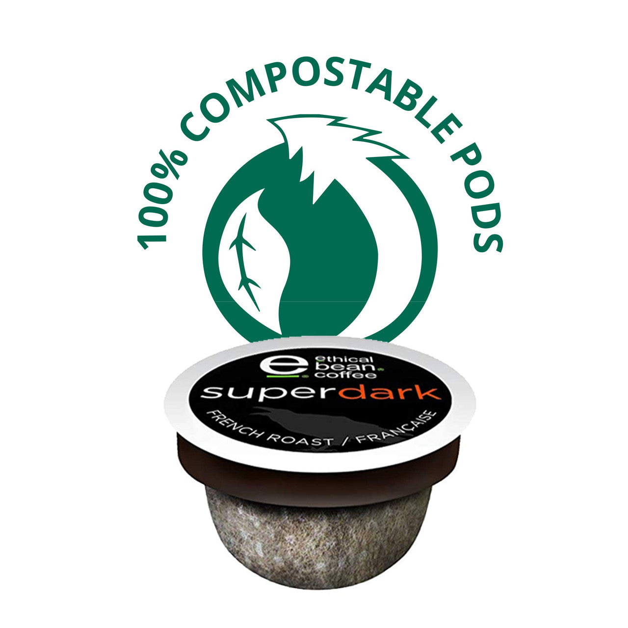 ETHICAL BEAN Superdark French Roast Coffee 132g/4.7 oz., 12ct {Imported from Canada}