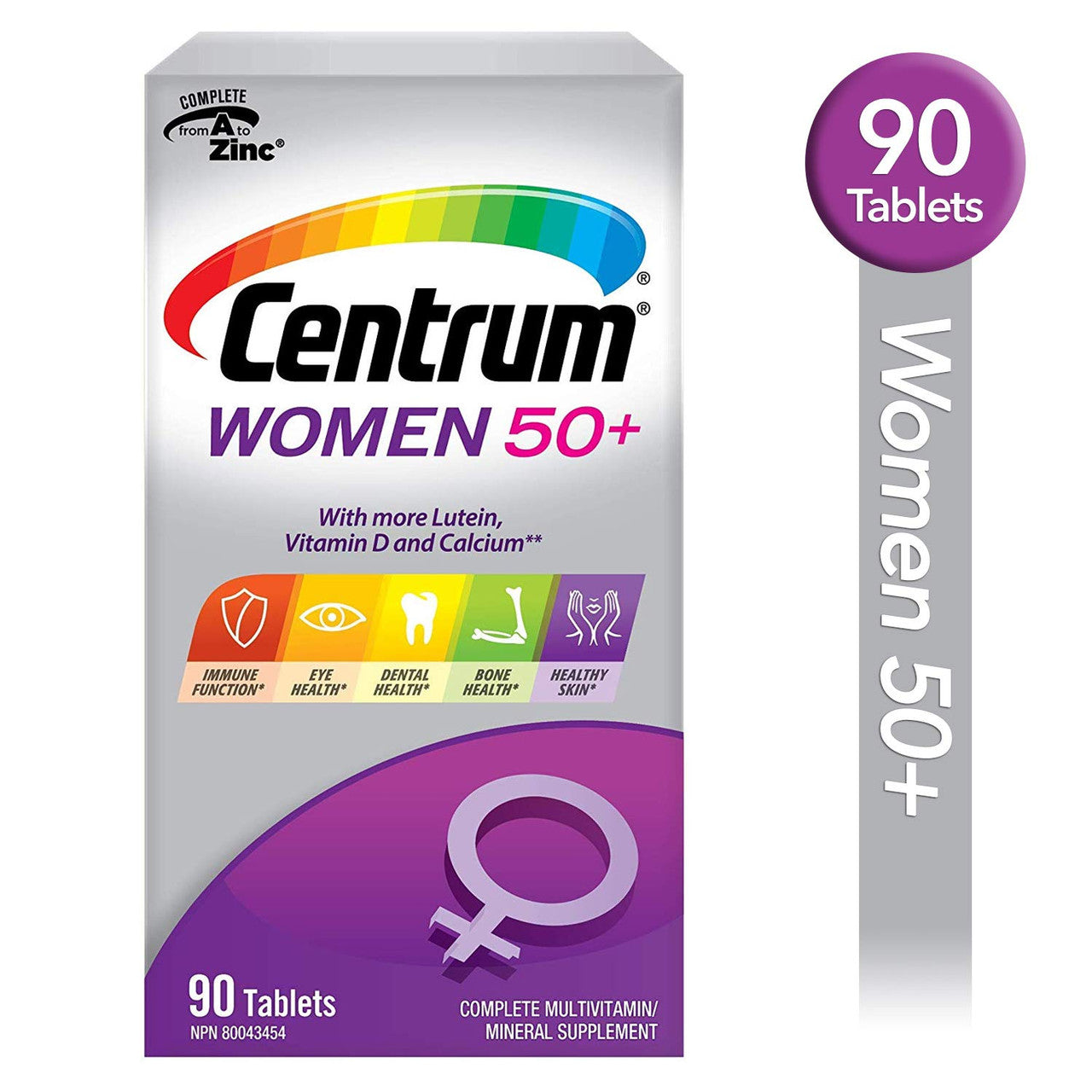 Centrum Multivitamins for Women 50+, 90 tabs, {Imported from Canada}