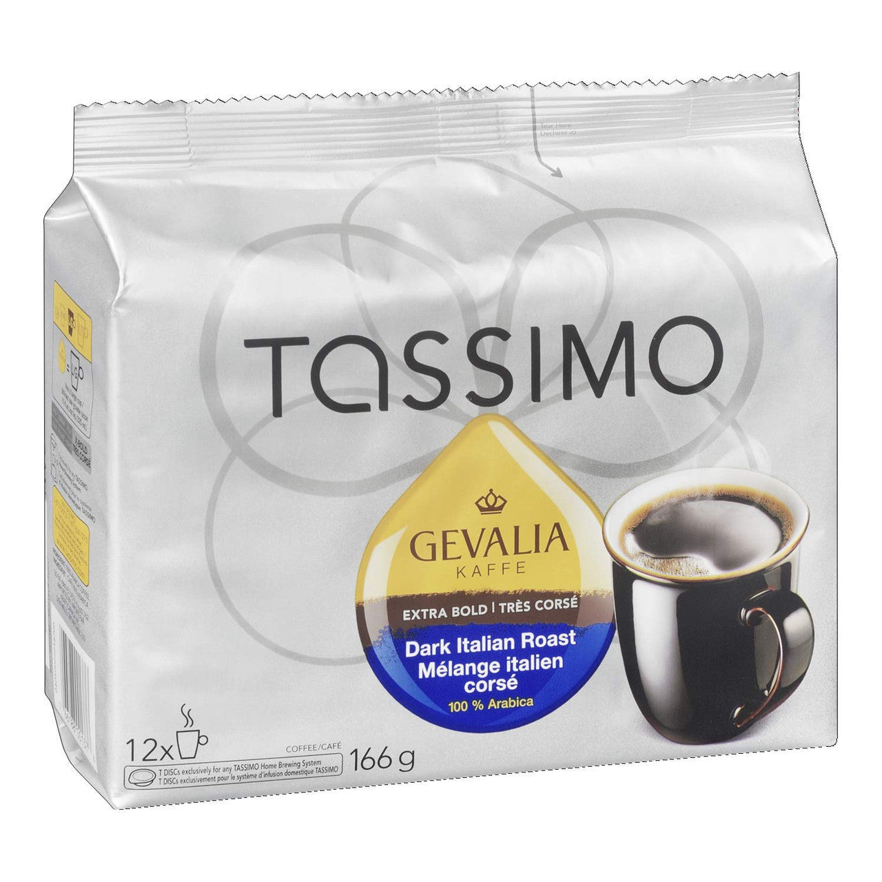 Tassimo Gevalia Dark Italian Roast Coffee, 12 Single Serve T-Discs, {Canadian}