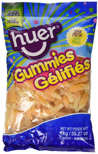 Huer Bulk Small Sour Orange Bottles, 1kg/2.2lbs., {Imported from Canada}