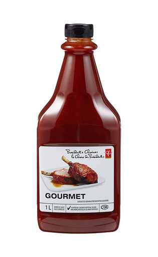 PC Gourmet Barbecue Sauce, (1L/33.8 fl. oz.) {Imported from Canada}