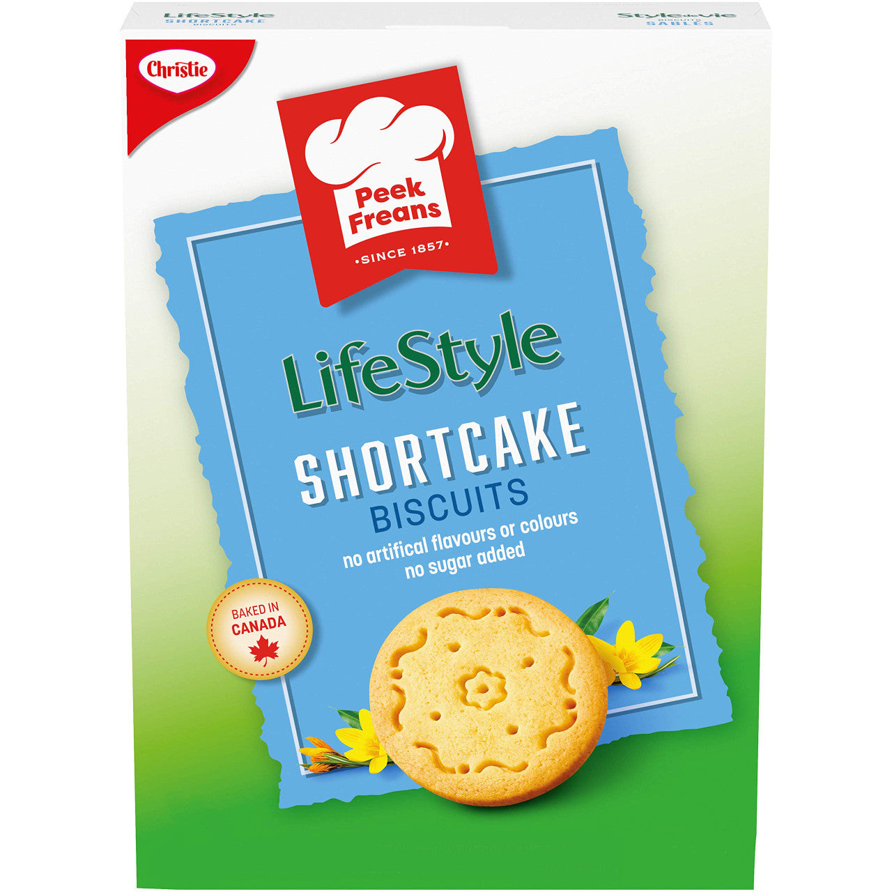 Christie, Peek Freans Lifestyle Shortcake Biscuits, No Sugar Added, 290g/10.2 oz., Box, {Imported from Canada}