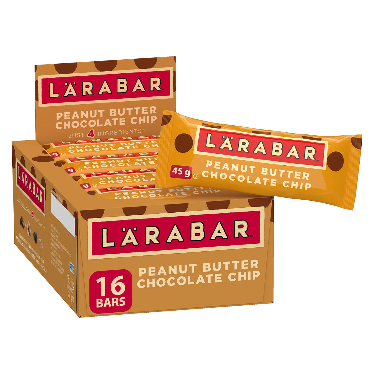 Larabar Gluten Free Peanut Butter Chocolate Chip Fruit and Nut Energy Bar, 16-Count, 720 Gram {Imported from Canada}