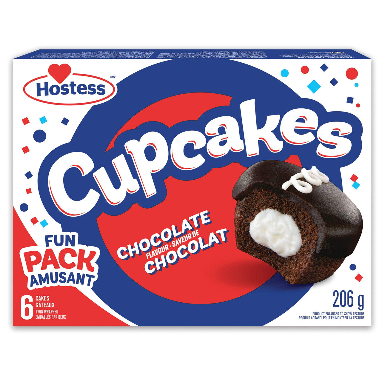 Hostess Chocolate Flavour Cupcakes Contains 6 Cupcakes, 206g/7.3oz {Imported from Canada}
