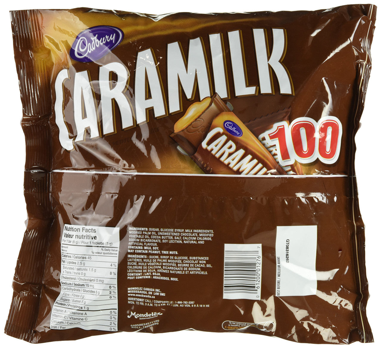 Cadbury Halloween Caramilk, 100 Count Fun Treats, 800 Gram