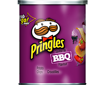 Pringles BBQ Potato Chips 68g/2.4oz, Cans, 12pk, {Imported from Canada}