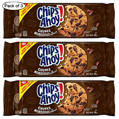 Christie Chips Ahoy! Chocolate Chunks, 460g/16.2oz (Pack of 3) {Imported from Canada}