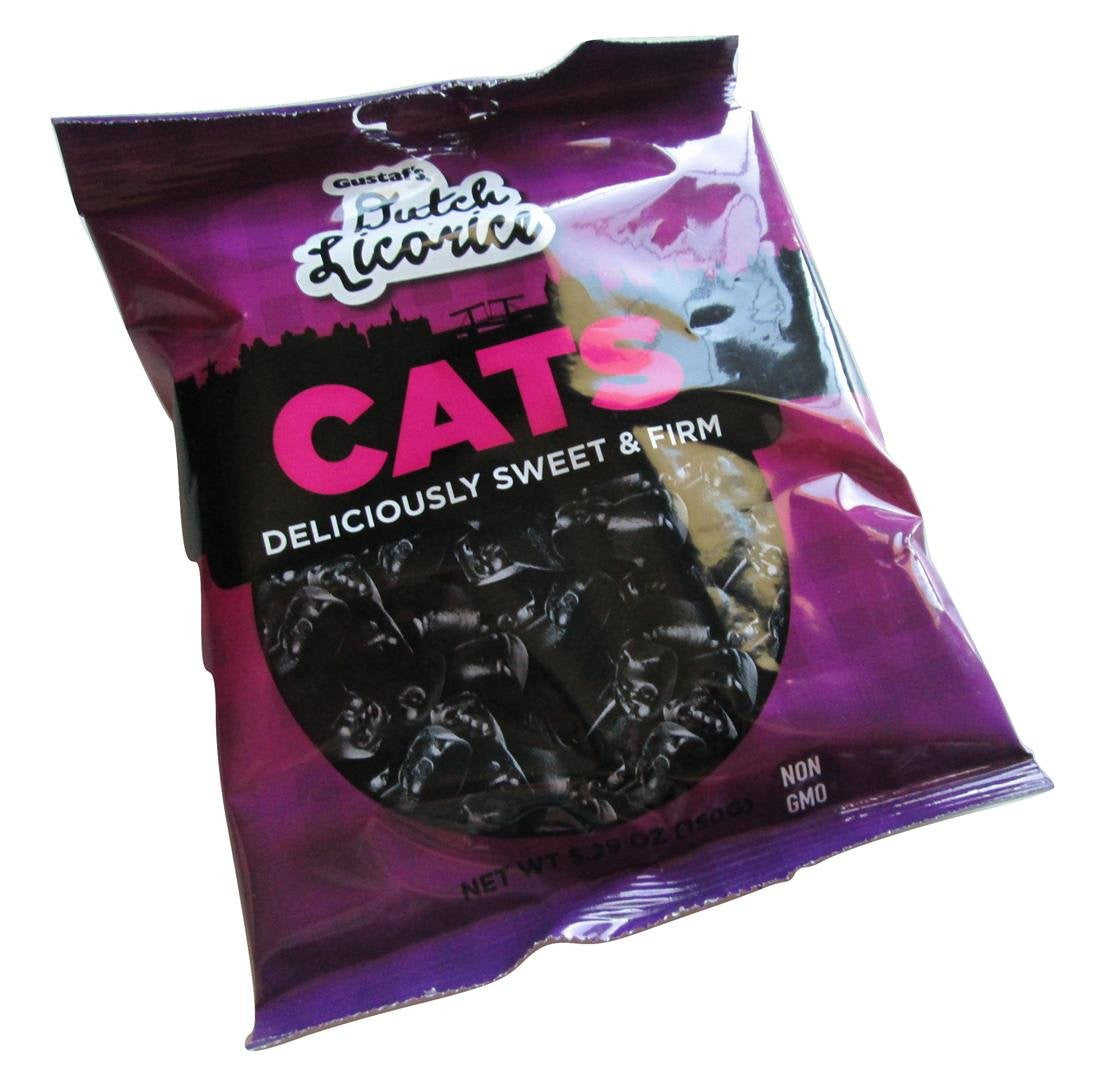 Gustaf's Dutch Licorice Cats, sweet & firm 150g - 5.29oz (1 Bag)
