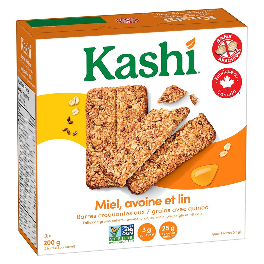 Kashi, 7 Grain, Honey Oat Flax with Quinoa, 10 bars, 200g/7.1oz., {Canadian}