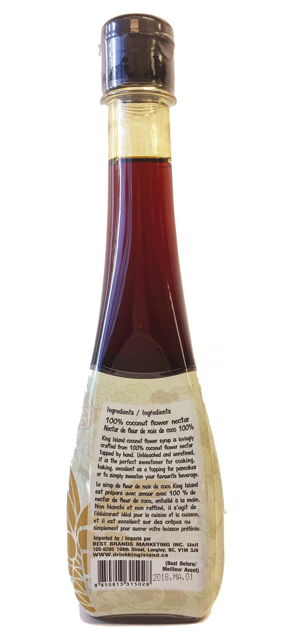 King Island 100% Coconut Flower Nectar(Syrup), 450ml/15.21oz {Imported from Canada}