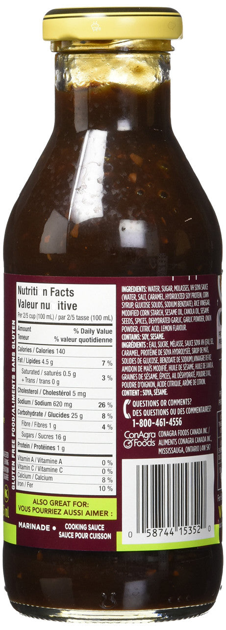 VH General Tao Stir Fry Sauce, 355ml/12oz, 12 Count, Jars {Imported from Canada}