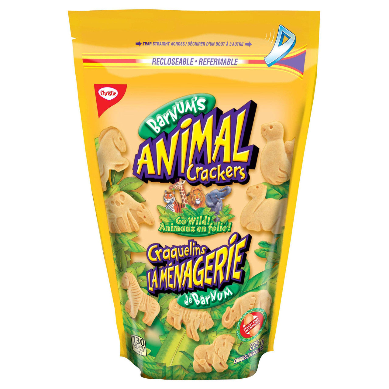Christie Barnum Arrowroot Animal Crackers, 225g/7.9oz, (Imported from Canada)