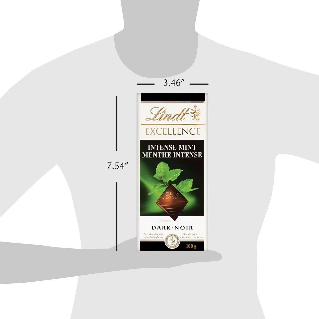 Lindt Excellence Intense Mint Dark Chocolate Bar, 100g/3.5 oz. {Imported from Canada}