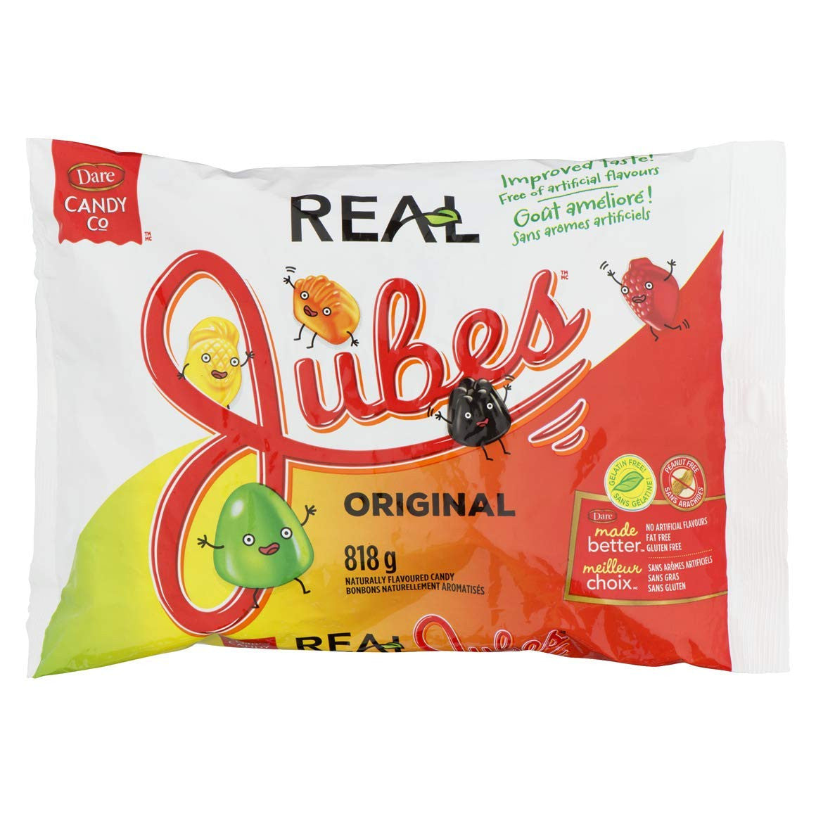 Dare Real Jubes, ORIGINAL, Gummies,  818g/ 28.9oz., {Imported from Canada}