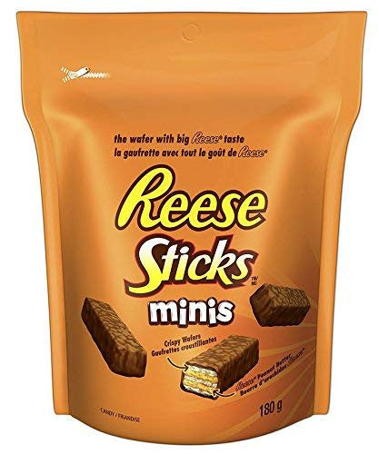 REESE STICKS Chocolate Peanut Butter, Minis, 180g/6.3oz., {Imported from Canada}
