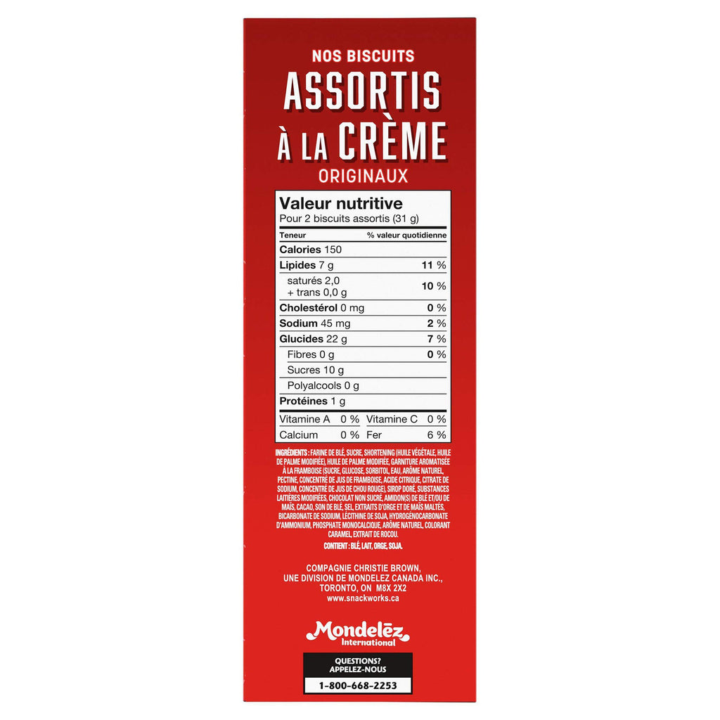 Christie Peek Frean Assorted Creme Cookies, 300g/10.6oz.(Imported from Canada)