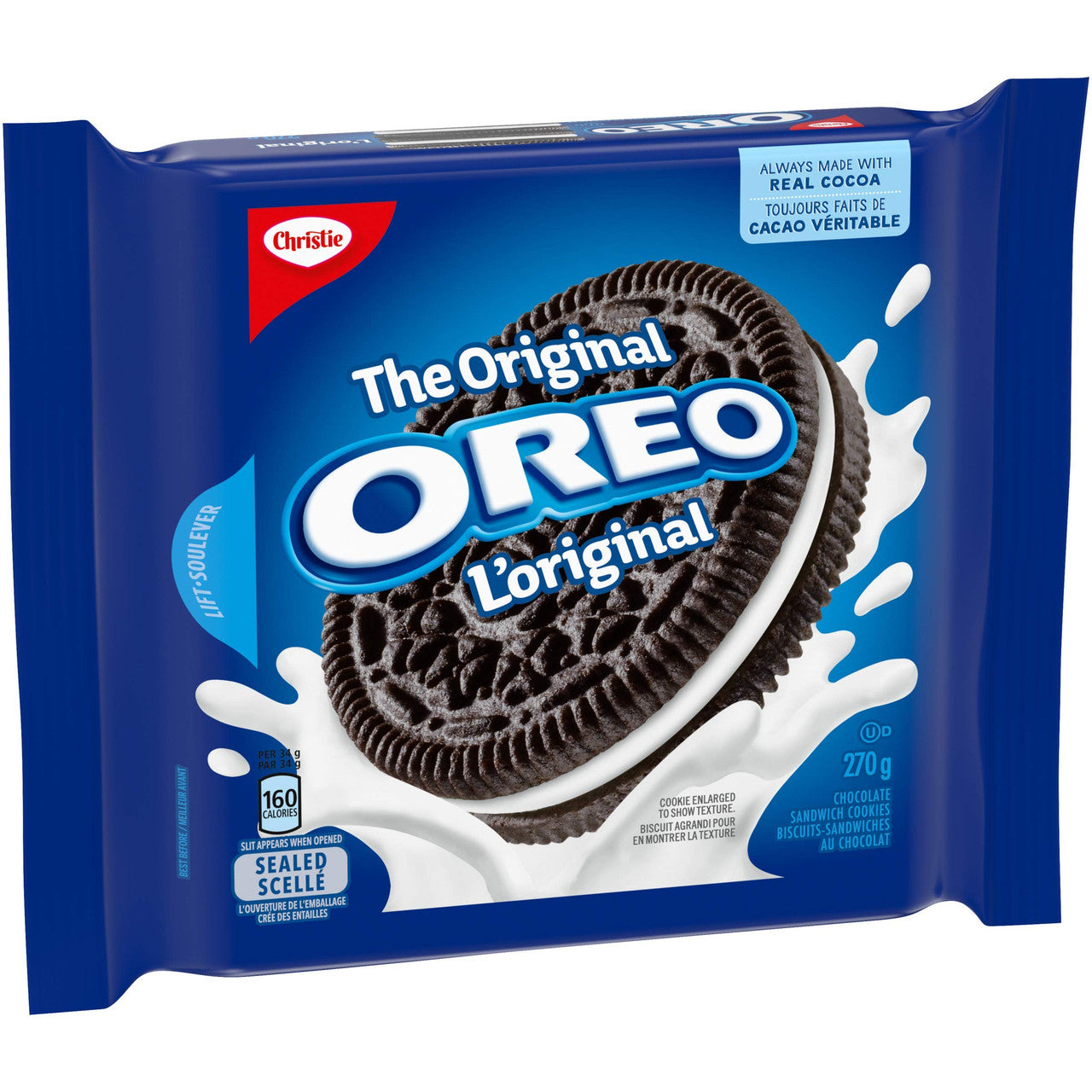 Christe Oreo Original Cookies, 270g/9.5 oz., Bag, {Imported from Canada}