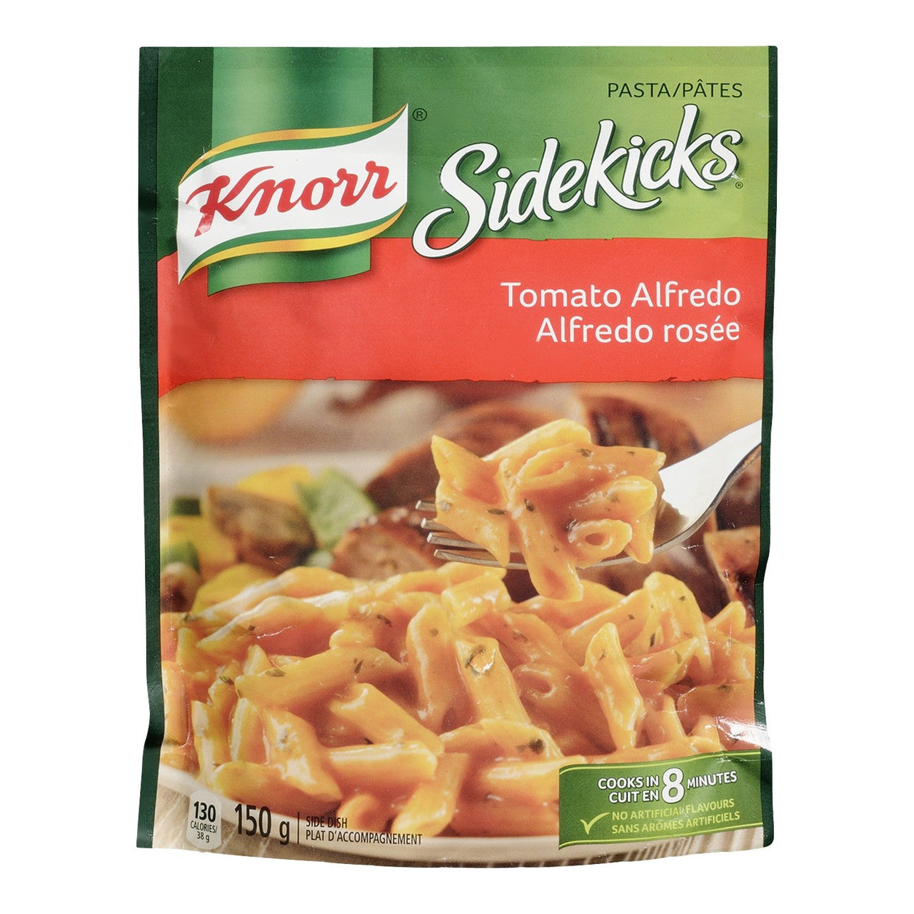 Knorr Sidekicks Pasta, Tomato Alfredo Side Dishes, 150g/5.3oz., (2 pack), {Imported from Canada}