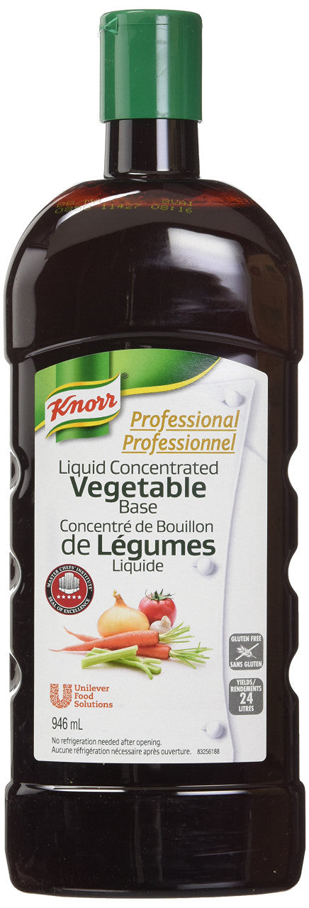 Knorr Liquid Concentrated Base Vegetable for Restaurants, 946ml (pack of 4) - Imported from Canada