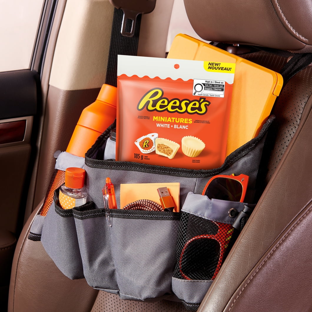 REESE'S Miniatures Peanut Butter Cup, White Chocolate Candy, 185g/6.5 oz Bag - Front