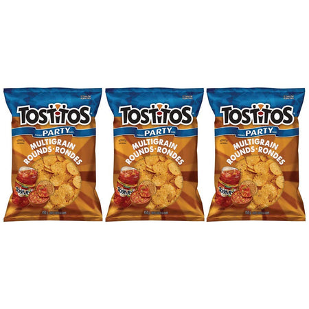 Tostitos Multigrain Rounds Tortilla Chip Party Size, 450g/15.9oz, 3-Pack {Imported from Canada}