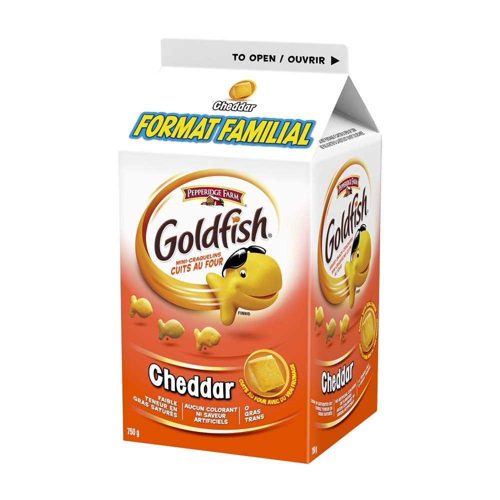Goldfish Family Size Cheddar Crackers, 750g/26.5 oz, Carton {Imported from Canada}