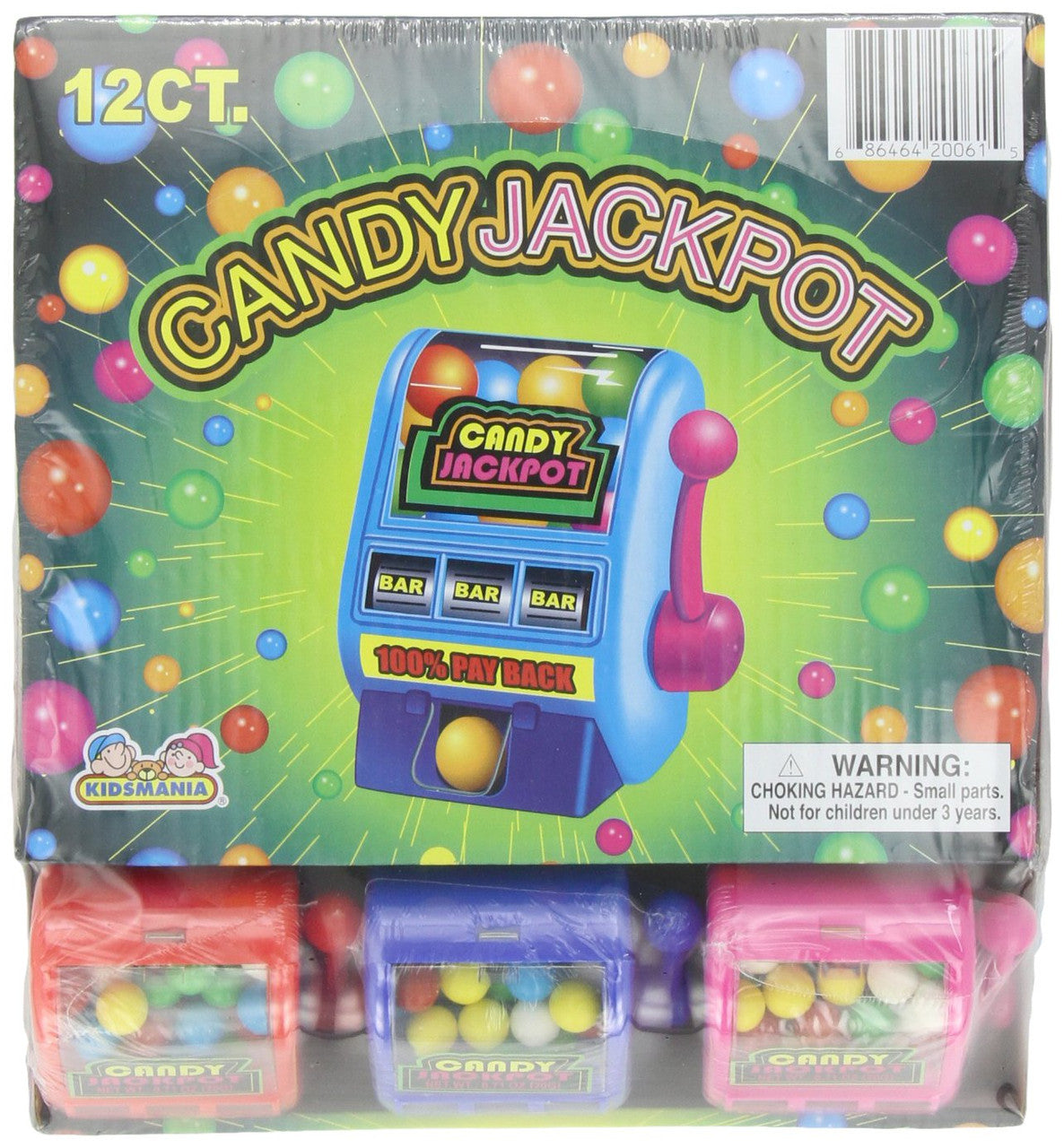 Kidsmania Candy Jackpot Slot Machine Candy Dispenser, 20g/0.7oz., (12ct)