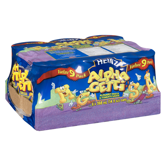 Heinz Alphagetti Pasta 398ml/13.4oz Cans, 9 Pack (Imported from Canada)