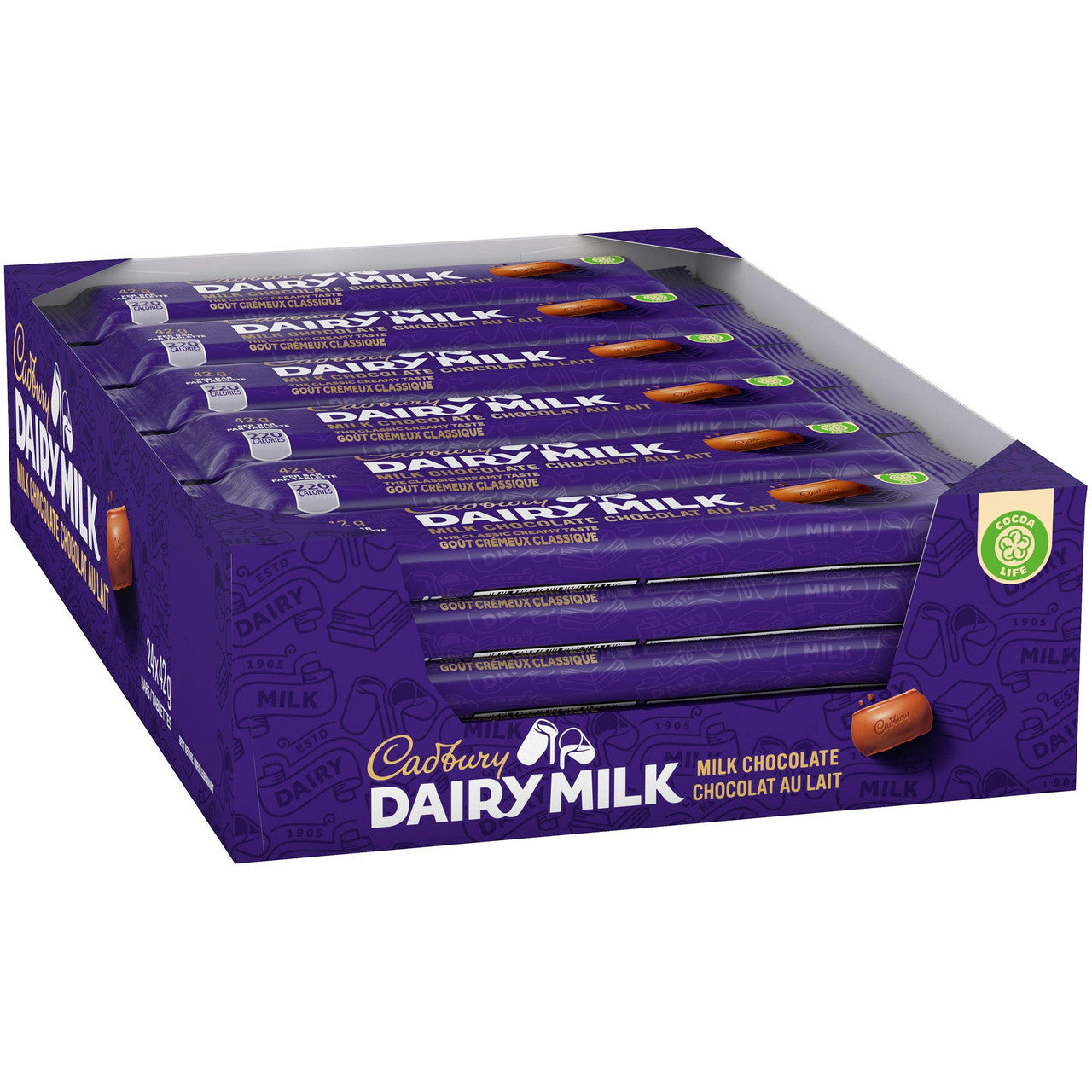 Cadbury Dairy Milk Chocolate - 24x42g {Imported from Canada}