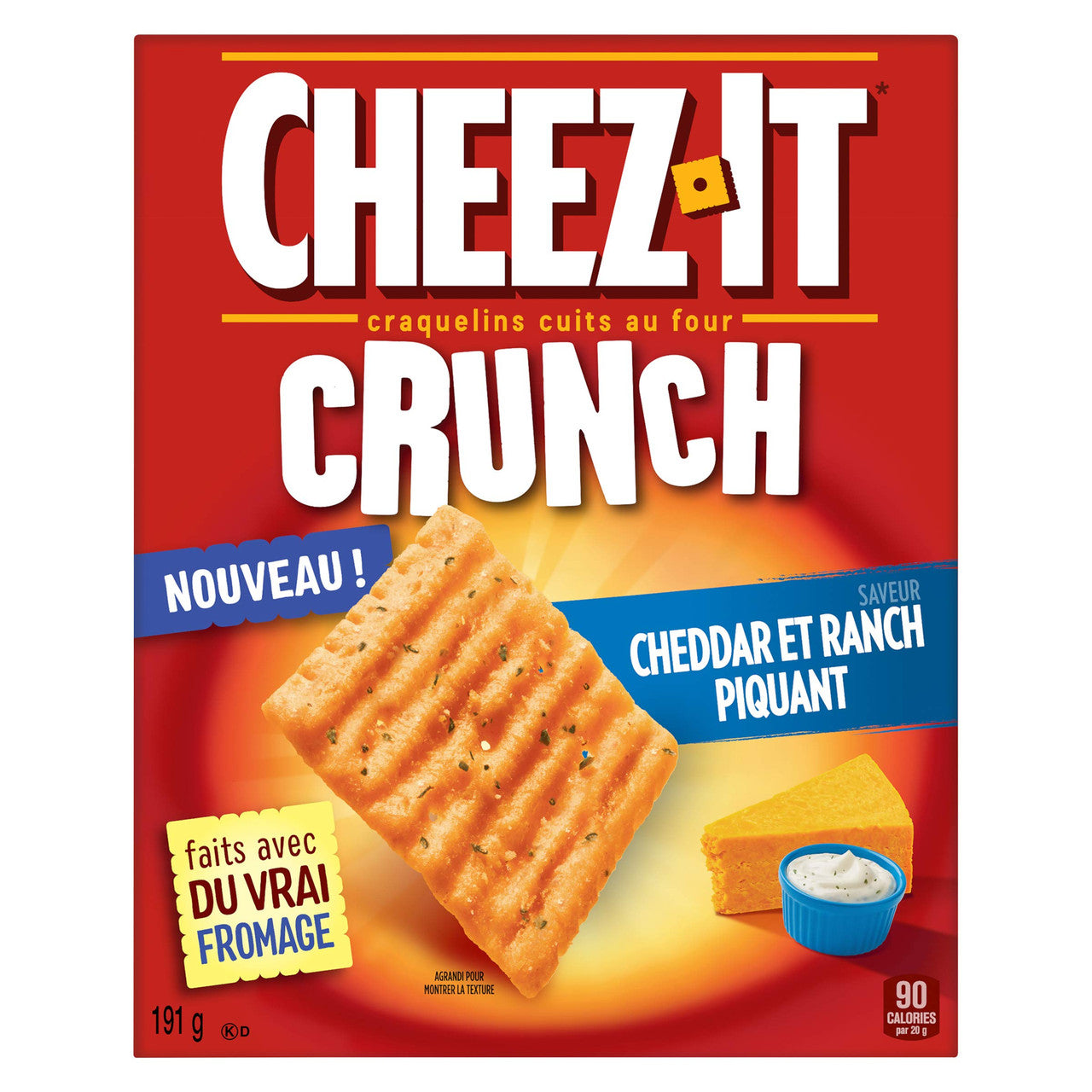 Cheez-It Crunch, Zesty Cheddar Ranch 191g/6.7 oz {Imported from Canada}