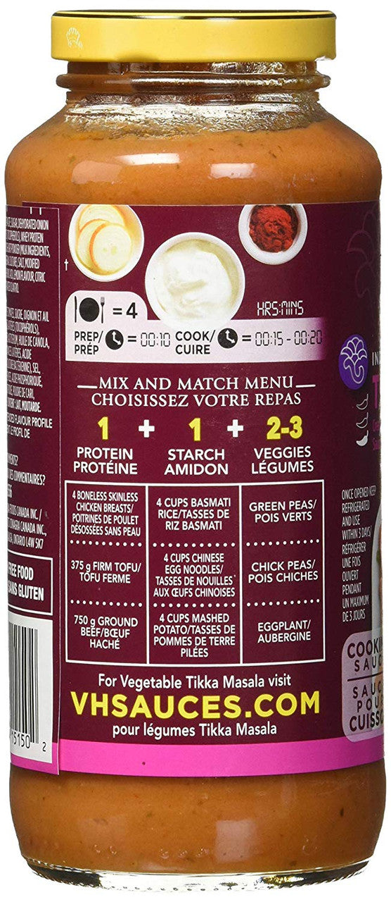 VH Tikka Masala Cooking Sauce, 341ml/11.5oz., Jar {Imported from Canada}