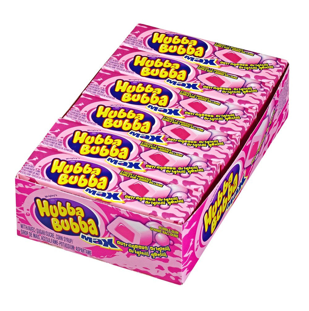 Hubba Bubba Max Bubble Gum, Outrageous Original, Packaged Candy
