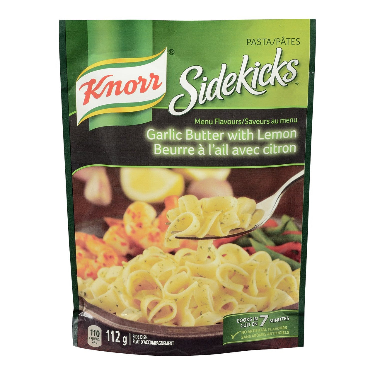 Knorr Sidekicks, Garlic Butter Lemon Pasta, Side Dish, 112g/4oz., 8ct, {Imported from Canada}