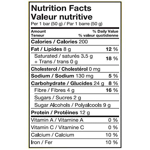 Pure Protein Chewy Oat Bars, Gluten Free, Snacks Bars, Chocolate Almond, 50g/1.8oz, 6 Count, {Imported from Canada}