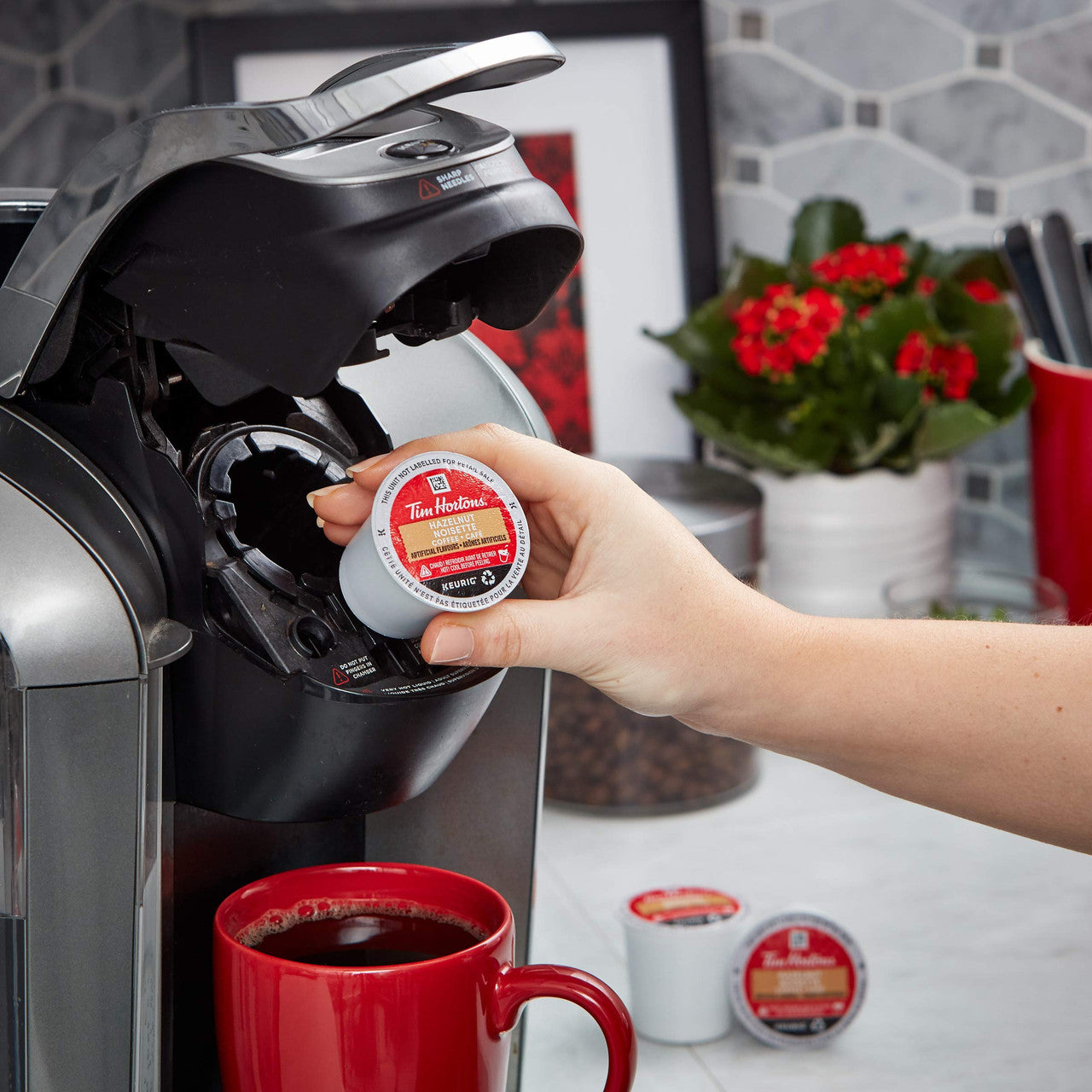 Tim Hortons Hazelnut Light Medium Roast Coffee, Keurig K-cup compatible ...