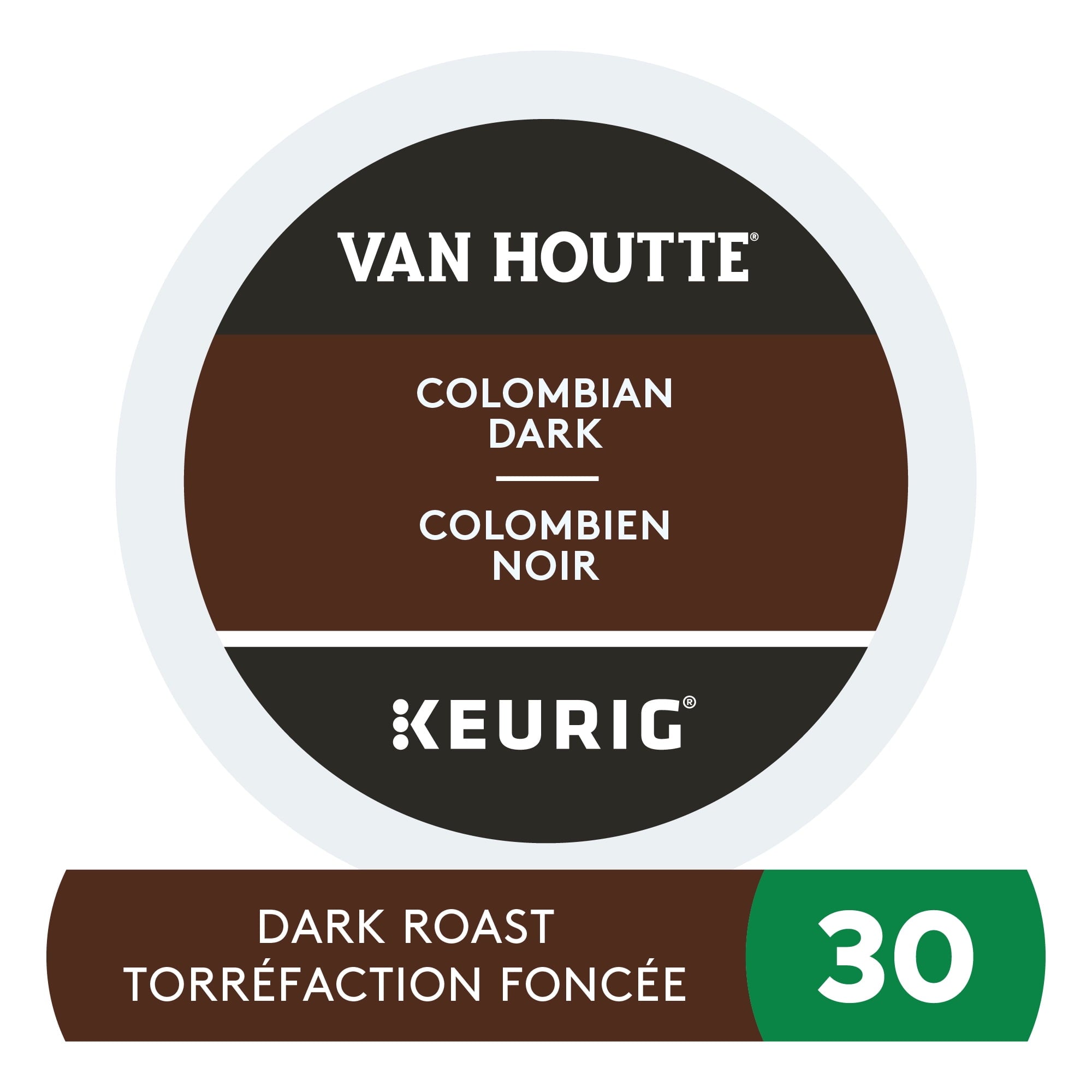 Van Houtte Colombian Dark Roast Coffee, 30 K-cups, 263g/9.3 oz. Box - One K-Cup