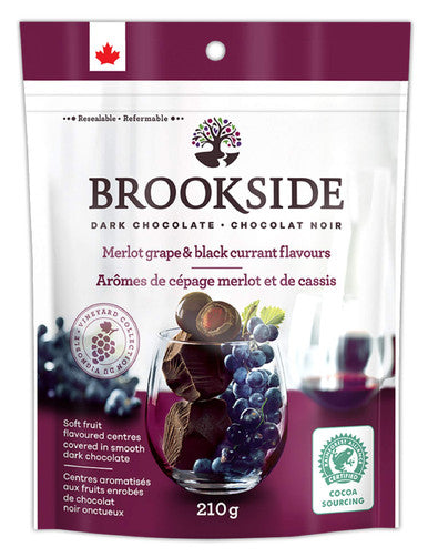 BROOKSIDE, Dark Chocolate, Merlot Grape & Black Currant, 210/7.4oz., {Imported from Canada}
